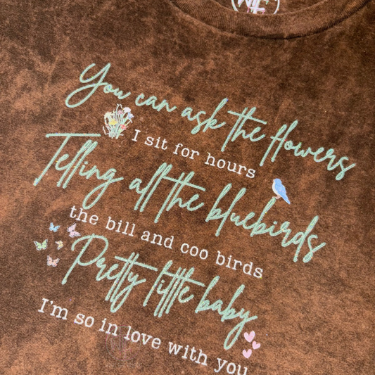 Ask the Flowers Glitter Tee