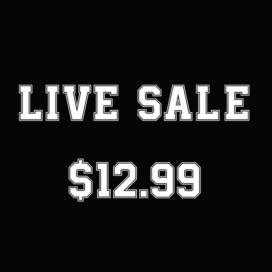 Live sale 12.99